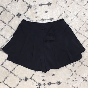 Black Pleated Shorts